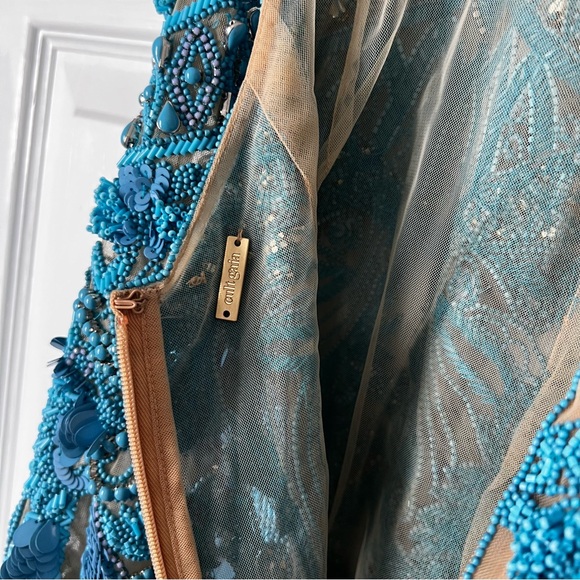 Cult Gaia Evangeline Beaded Jeweled Mini Dress in blue Size 00 $2998 - Picture 11 of 15